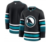 Men's San Jose Sharks Blank Black 2024-25 Alternate Stitched Hockey Jersey