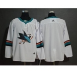 Men's Sharks Blank White Stitched Hockey Hockey Jersey