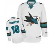 Reebok San Jose Sharks #19 Joe Thornton Authentic White Away NHL Jersey
