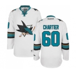 Reebok San Jose Sharks #60 Rourke Chartier Authentic White Away NHL Jersey