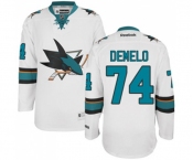 Reebok San Jose Sharks #74 Dylan DeMelo Authentic White Away NHL Jersey