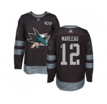 San Jose Sharks #12 Patrick Marleau Black 1917-2017 100th Anniversary Stitched NHL Jersey