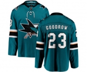 San Jose Sharks #23 Barclay Goodrow Fanatics Branded Teal Green Home Breakaway NHL Jersey