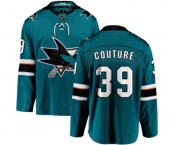 San Jose Sharks #39 Logan Couture Fanatics Branded Teal Green Home Breakaway NHL Jersey