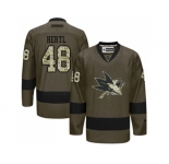 San Jose Sharks #48 Tomas Hertl Green Salute to Service Stitched NHL Jersey