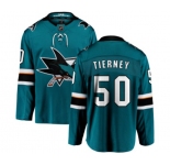 San Jose Sharks #50 Chris Tierney Fanatics Branded Teal Green Home Breakaway NHL Jersey