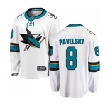 San Jose Sharks #8 Joe Pavelski Fanatics Branded White Away Breakaway NHL Jersey