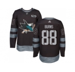 San Jose Sharks #88 Brent Burns Black 1917-2017 100th Anniversary Stitched NHL Jersey