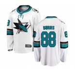 San Jose Sharks #88 Brent Burns Fanatics Branded White Away Breakaway NHL Jersey
