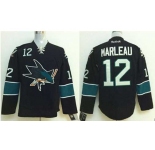 nhl jerseys san jose sharks #12 marleau black[2014 new stadium]