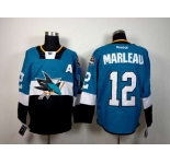 nhl jerseys san jose sharks #12 marleau blue-black[patch A]