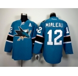 nhl jerseys san jose sharks #12 marleau blue[2014 new stadium][A patch]