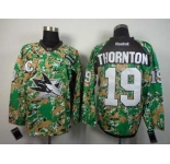 nhl jerseys san jose sharks #19 thornton camo[patch C]