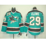 nhl jerseys san jose sharks #29 clowe blue