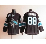 nhl jerseys san jose sharks #88 burns black