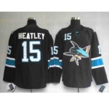nhl san jose sharks #15 heatley third black