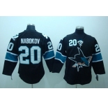 nhl san jose sharks #20 nabokov black