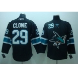 nhl san jose sharks #29 clowe black