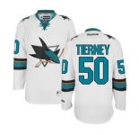 Women Reebok San Jose Sharks #50 Chris Tierney Authentic White Away NHL Jersey