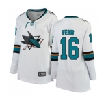 Women San Jose Sharks #16 Eric Fehr Fanatics Branded White Away Breakaway NHL Jersey