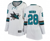 Women San Jose Sharks #28 Timo Meier Fanatics Branded White Away Breakaway NHL Jersey
