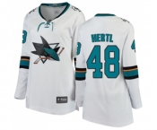 Women San Jose Sharks #48 Tomas Hertl Fanatics Branded White Away Breakaway NHL Jersey