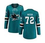 Women San Jose Sharks #72 Tim Heed Fanatics Branded Teal Green Home Breakaway NHL Jersey