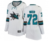Women San Jose Sharks #72 Tim Heed Fanatics Branded White Away Breakaway NHL Jersey