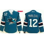 women nhl jerseys san jose sharks #12 marleau green[2014 new]