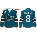 women nhl jerseys san jose sharks #8 pavelski green[2014 new]