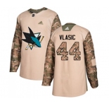 Youth Adidas San Jose Sharks #44 Marc-Edouard Vlasic Authentic Camo Veterans Day Practice NHL Jersey