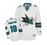 Youth Reebok San Jose Sharks #19 Joe Thornton Authentic White Away NHL Jersey