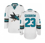 Youth Reebok San Jose Sharks #23 Barclay Goodrow Authentic White Away NHL Jersey