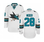 Youth Reebok San Jose Sharks #28 Timo Meier Authentic White Away NHL Jersey