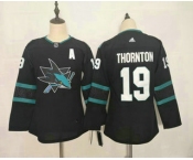 Youth San Jose Sharks #19 Joe Thornton NEW Black Adidas Stitched NHL Jersey