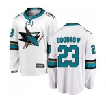 Youth San Jose Sharks #23 Barclay Goodrow Fanatics Branded White Away Breakaway NHL Jersey