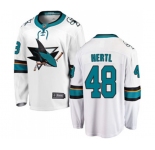 Youth San Jose Sharks #48 Tomas Hertl Fanatics Branded White Away Breakaway NHL Jersey