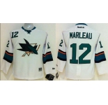 youth nhl jerseys san jose sharks #12 marleau white[2014 new stadium]
