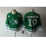 youth nhl jerseys san jose sharks #19 thornton green(2011 new)