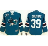 youth nhl jerseys san jose sharks #39 couture green