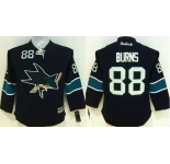 youth nhl jerseys san jose sharks #88 burns black