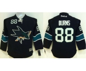 youth nhl jerseys san jose sharks #88 burns black