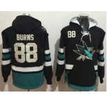 San Jose Sharks #88 Brent Burns Black Name & Number Pullover NHL Hoodie