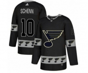 Adidas St. Louis Blues #10 Brayden Schenn Authentic Black Team Logo Fashion NHL Jersey