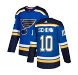 Adidas St. Louis Blues #10 Brayden Schenn Authentic Royal Blue Home NHL Jersey