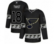 Adidas St. Louis Blues #18 Tony Twist Authentic Black Team Logo Fashion NHL Jersey