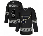 Adidas St. Louis Blues #2 Al Macinnis Authentic Black Team Logo Fashion NHL Jersey