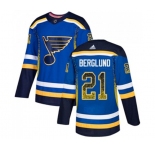 Adidas St. Louis Blues #21 Patrik Berglund Authentic Blue Drift Fashion NHL Jersey