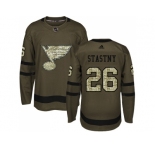 Adidas St. Louis Blues #26 Paul Stastny Green Salute to Service Stitched NHL Jersey