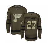 Adidas St. Louis Blues #27 Alex Pietrangelo Green Salute to Service Stitched NHL Jersey